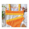 High Waist Swimwear Bikini Women's Swimsuits Women's Halter Self Tie High Waist Two Piece Bikini Set Swimsuits Push Up Bikini Shiny Splicing Bikinis High Cut Bathing Suits by Stevvex