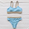 High Waist Swimwear Bikini Women's Swimsuits Women's Halter Self Tie High Waist Two Piece Bikini Set Swimsuits Push Up Bikini Shiny Splicing Bikinis High Cut Bathing Suits by Stevvex