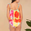 High Waist Swimwear Women Bikinis Swimsuit Leaf Print Bathing Suits Ruffle Tropical Beachwear Plus Size Two Piece Sport Halter Bikini Swimsuit Ruffles Printed Swimwear Quick Dry Bathing Suit Set Beachwear by Stevvex