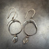 Abstract Silver Hoops | Made to Order | Labradorite by mend metalworks