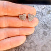 Silver Heart Studs by mend metalworks