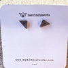 Triangle Sterling Silver Studs by mend metalworks
