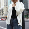Hot Look Stylish Women's Knitted Cardigans Sweater Fashionable Autumn Long Sleeve Loose Coat Casual Button Thick V Neck Solid Female Tops by Stevvex