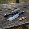 Hunting Knife Hunting 10.50" Tanto Style Knife with Buffalo Horn Handle with Sheath by JW SteelCrafts