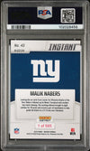 Graded 2024 Panini Instant NFL Malik Nabers #45 Rookie RC Football Card PSA 10 Gem Mint