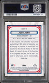 Graded 2023 Topps Bowman Chrome M/B Josh Jung #9 ROY Favorites Purple Refractor #/250 Rookie RC Baseball Card PSA 10 Gem Mint