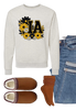 IA Floral Iowa Graphic Crewneck Sweatshirt by Ocean & 7th