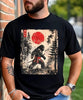 Samurai Bigfoot T-Shirt – Funny Japanese Ukiyo-e Graphic Tee, Vintage-Style Short Sleeve Shirt for Men & Women by Dog Mom Hat