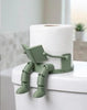 3D Printed Robot Toilet Paper Holder | Articulated Reading Man Bathroom Decor by Everyday Customs Co.