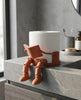 3D Printed Robot Toilet Paper Holder | Articulated Reading Man Bathroom Decor by Everyday Customs Co.