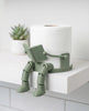 3D Printed Robot Toilet Paper Holder | Articulated Reading Man Bathroom Decor by Everyday Customs Co.