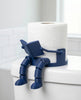 3D Printed Robot Toilet Paper Holder | Articulated Reading Man Bathroom Decor by Everyday Customs Co.