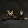 "Maximus Brown&Gold" Small dog SET - Harness - collar - lead by Bestia Dog Gear