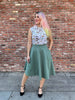 Charlotte Skirt in Sage - Plus Sizes only by Retrolicious