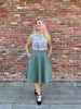 Charlotte Skirt in Sage - Plus Sizes only by Retrolicious