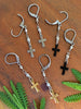 BEADED CROSS EARRINGS by Bellaforma Jewelry