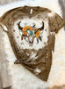Sunflower Boho Bull Skull Bleached Star Tee by The Neeley Design Co Wholesale