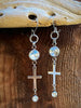 SILVER CROSS EARRINGS by Bellaforma Jewelry