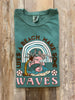 Lifes A Beach Makes Some Waves Comfort Colors Tee
