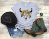 Sunflower Boho Bull Skull Tee by The Neeley Design Co Wholesale
