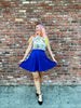 Royal Blue Skater Skirt by Retrolicious