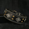 "Aztec" black dog collar by Bestia Dog Gear