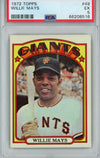 Graded 1972 Topps Willie Mays #49 Baseball Card PSA 5 Excellent