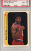 Graded 1986 Fleer Sticker Julius Erving #5 Basketball Card PSA 8 Near Mint