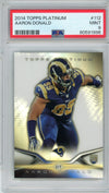 Graded 2014 Topps Platinum Aaron Donald #112 Rookie RC Football Card PSA 9 Mint