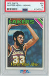 Graded 1975 Topps Kareem Abdul-Jabbar #90 Basketball Card PSA 5