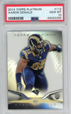 Graded 2014 Topps Platinum Aaron Donald #112 Rookie RC Football Card PSA 10 Gem Mint