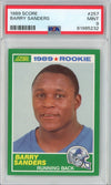 Graded 1989 Score Barry Sanders #257 Rookie RC Football Card PSA 9 Mint