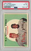 Graded 1959 Topps NL Hitting Kings Willie Mays Richie Ashburn #317 Baseball Card PSA 6 EX-MT