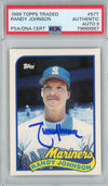 Graded 1989 Topps Traded Randy Johnson #57T Rookie RC Baseball Card PSA 9 Auto Grade Mint