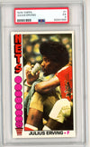 Graded 1976 Topps Julius Erving #1 Basketball Card PSA 5 Excellent