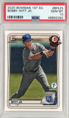 Graded 2020 Bowman 1st Edition Bobby Witt Jr #BFE25 Rookie RC Baseball Card PSA 10 Gem Mint