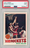 Graded 1977 Topps Moses Malone #124 Basketball Card PSA 9 Mint