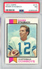 Graded 1973 Topps Roger Staubach #475 2nd Year Football Card PSA 7 NM