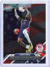 2024 Topps Now Paris Olympics LeBron James #30 Flag Parallel #/24 Basketball Card