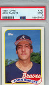 Graded 1989 Topps John Smoltz #382 Rookie RC Baseball Card PSA 9 Mint