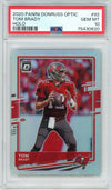 Graded 2020 Panini Donruss Optic Tom Brady #92 Holo Football Card PSA 10 Gem Mint