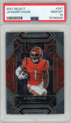 Graded 2021 Panini Select Ja'Marr Chase #247 Rookie RC Football Card PSA 10 Gem Mint