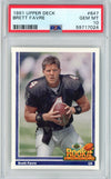 Graded 1991 Upper Deck Brett Favre #647 Rookie RC Football Card PSA 10 Gem Mint