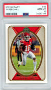 Graded 2022 Panini Legacy Tyreek Hill #45 Football Card PSA 10 Gem Mint
