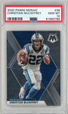 Graded 2020 Panini Mosaic Christian McCaffrey #36 Football Card PSA 10 Gem Mint