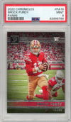 Graded 2022 Panini Chronicles Brock Purdy #PA19 Panini Rookie RC Football Card PSA 9 Mint