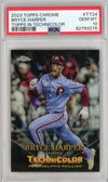 Graded 2023 Topps Chrome Bryce Harper #TT24 Topps In Technicolor Baseball Card PSA 10 Gem Mint