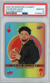 Graded 2022 UD Goodwin Champs Caleb Williams Playing Cards Rookie RC Football Card PSA 10 Gem Mint
