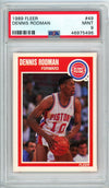 Graded 1989 Fleer Dennis Rodman #49 2nd Year Basketball Card PSA 9 Mint