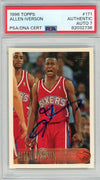 Graded 1996 Topps Allen Iverson #171 Rookie RC Basketball Card PSA 7 Auto Grade Near Mint